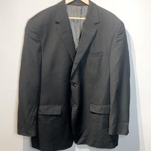 Chaps Grey Pinstripe Blazer 100% Wool